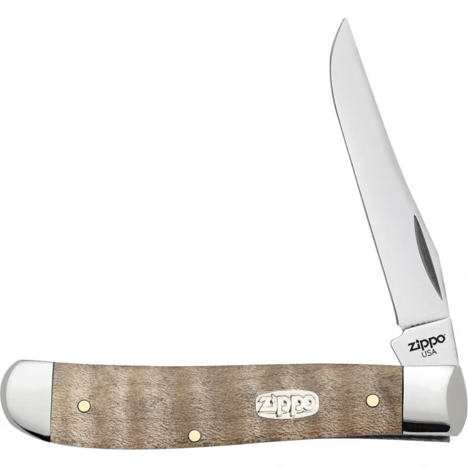 Нож перочинный ZIPPO NATURAL CURLY MAPLE WOOD MINI TRAPPER + ЗАЖИГАЛКА 50606_207 Нож перочинный ZIPPO NATURAL CURLY MAPLE WOOD MINI TRAPPER + ЗАЖИГАЛКА 50606_207